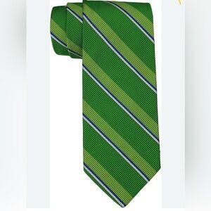 Men’s Brooks Brothers Silk Striped Tie – Dark & Light Green